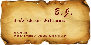 Brückler Julianna névjegykártya